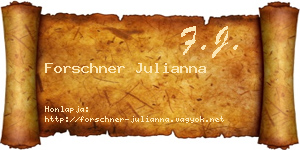 Forschner Julianna névjegykártya